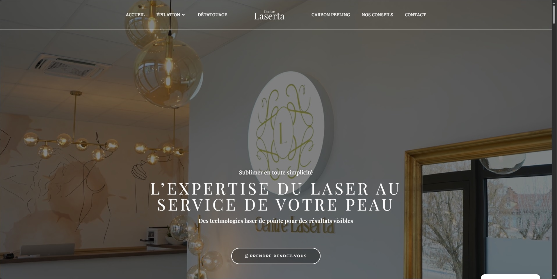 Centre Laserta sur ordinateur